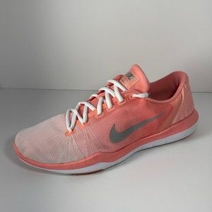 Nike 881592-100; Flex Supreme TR 5 Premium flywire; coral pink/ white; size 11